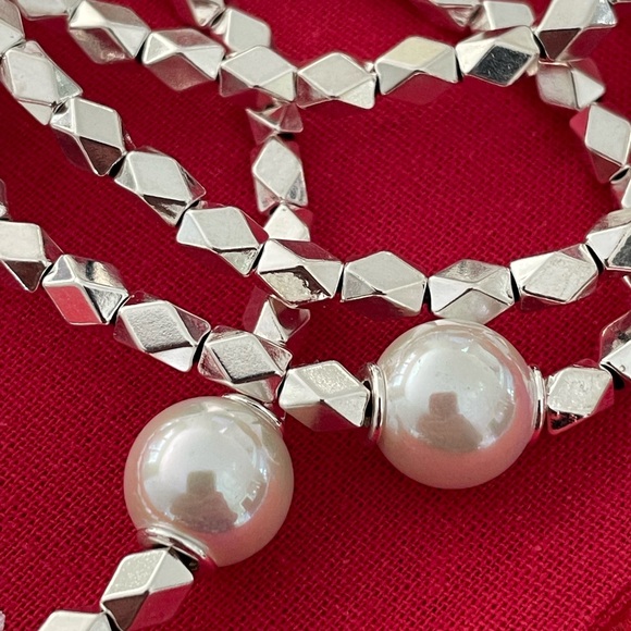 UNO de 50 Bracele🔸️END PEARL 🔸️ Silver plated  with Faux Pearls - Picture 7 of 15